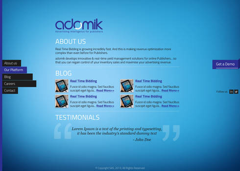 Adomik Homepage Redesign