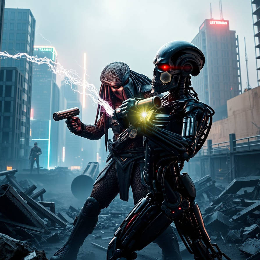 Terminator Rivals Battle between The Predator and Terminator by perseus84 on DeviantArt