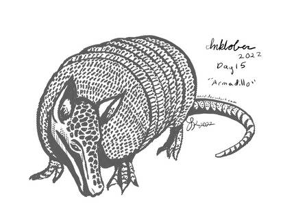 Inktober 2022 - 15 - Armadillo