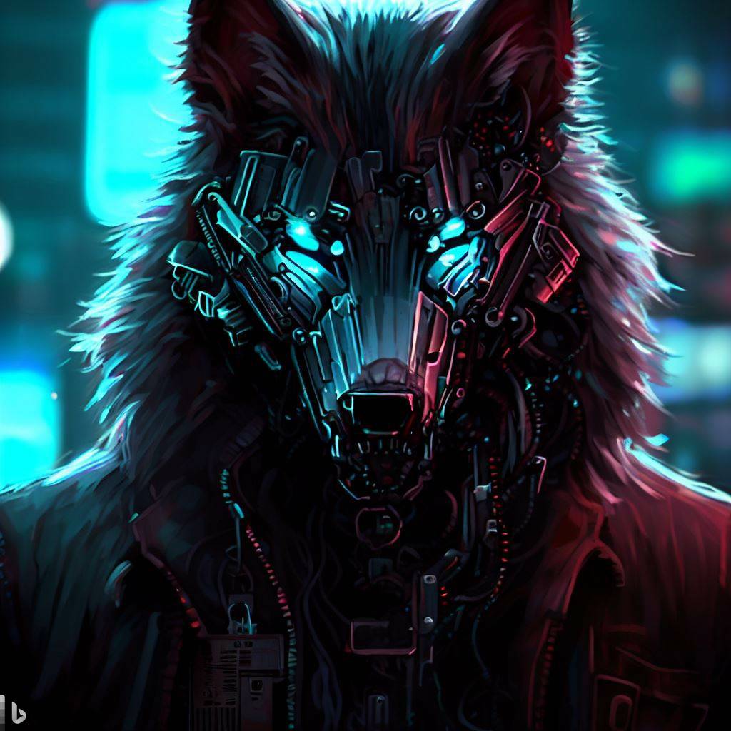 Cyberpunk Wolf by BananicaUnlimited on DeviantArt