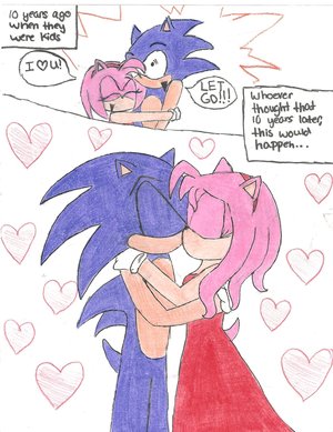 Sonamy 'a kiss' by Whydishard on DeviantArt