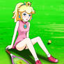 Commission: Peach Tennis Pin-up