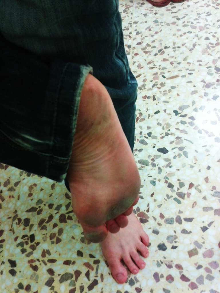 Barefoot shopping...dirty soles