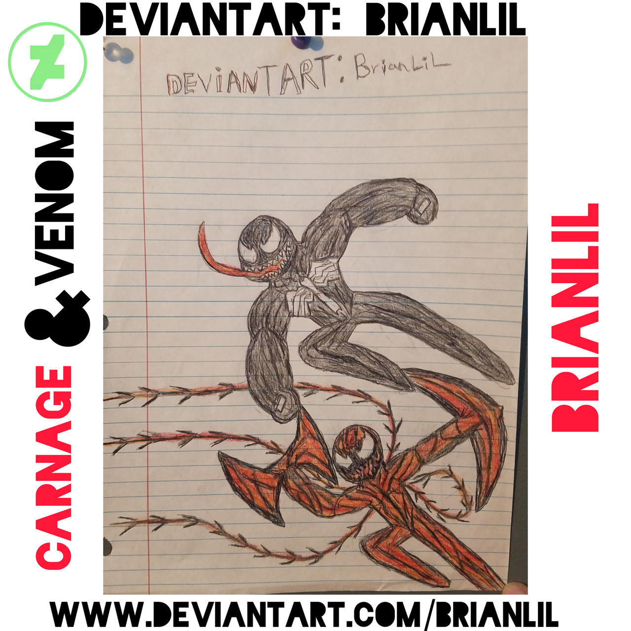 My Venom And Carnage Drawing (Colored Version) by Brianlil on DeviantArt