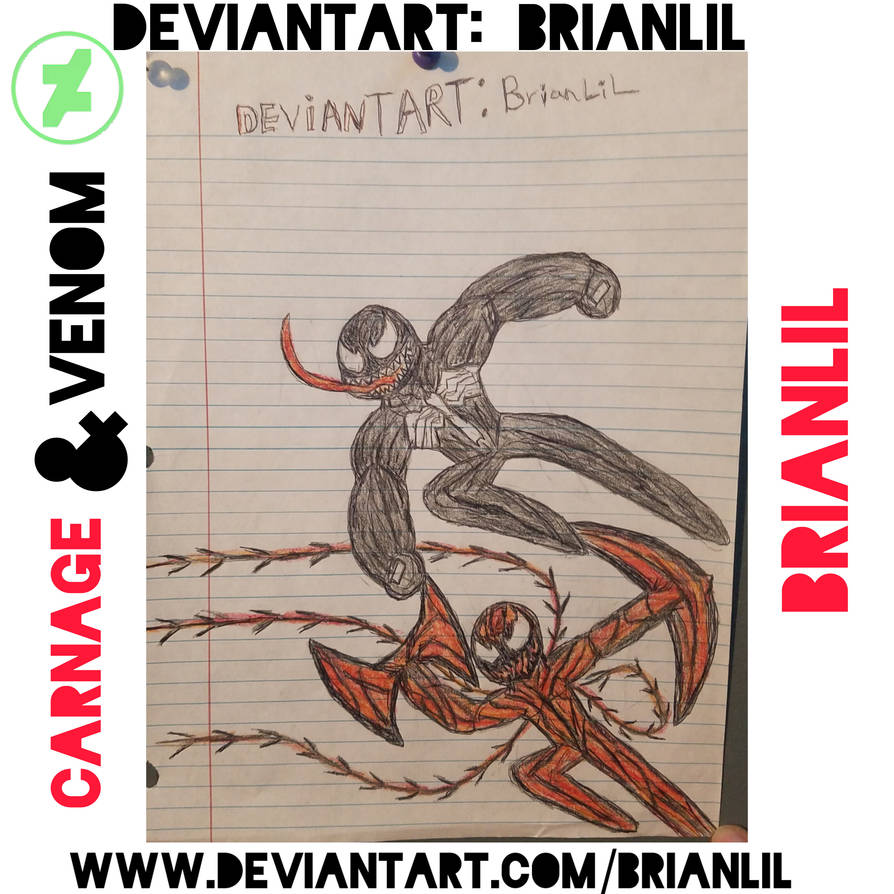 My Venom And Carnage Drawing (Colored Version) by Brianlil on DeviantArt