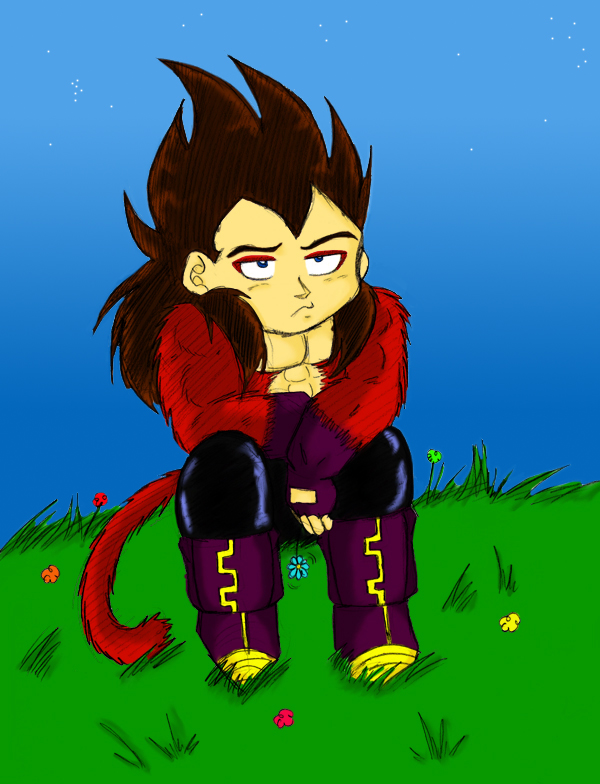 Chibi SSJ4 Vegeta_Colored