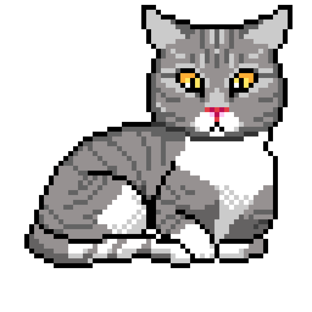 Premium AI Image  cute cat pixel art