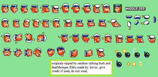 sailor waddle dee sprites