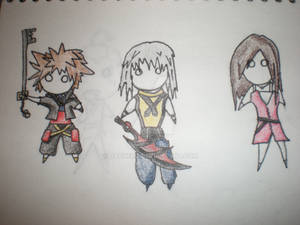 Sora, Riku, and Kairi