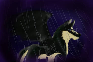 Wolf Link in the rain