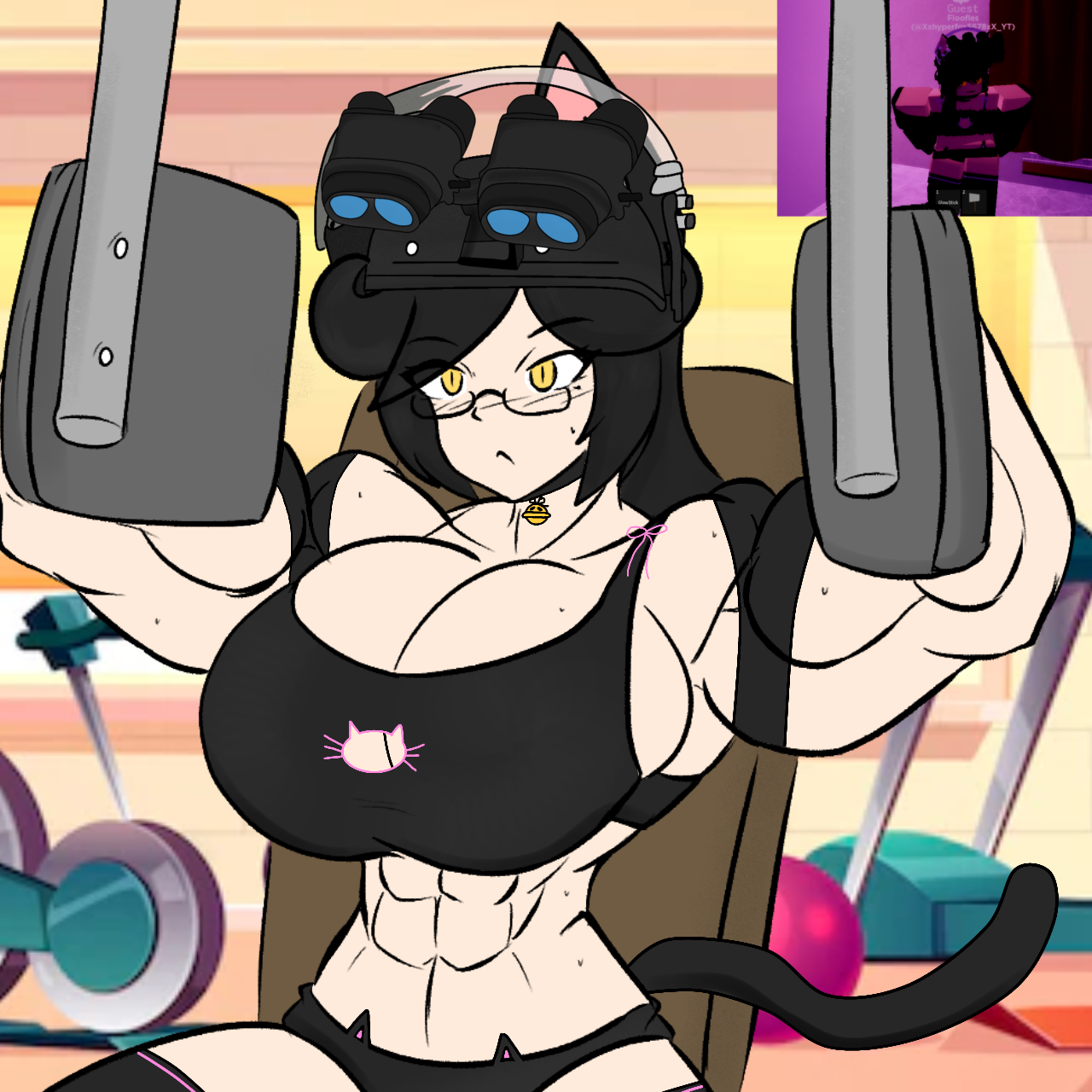 Roblox R63 Muscular Kemono Blue Fox Witch Girl by MuscleFoxie89 on