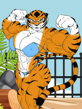 Muscular Tiger Girl