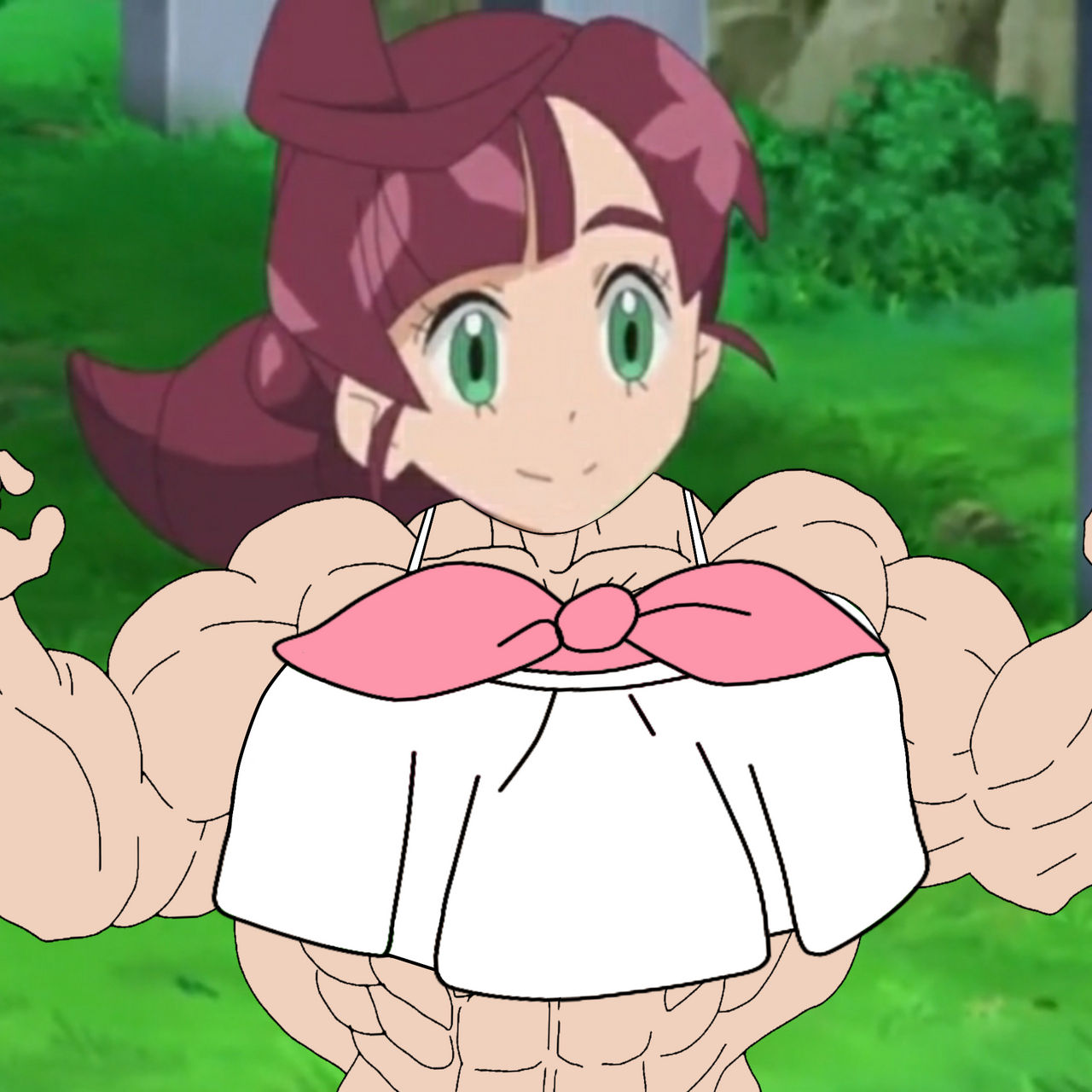 Buff Edit Deviantart Chloe Swimsuit Muscle Edit by MuscleFoxie89 on DeviantArt