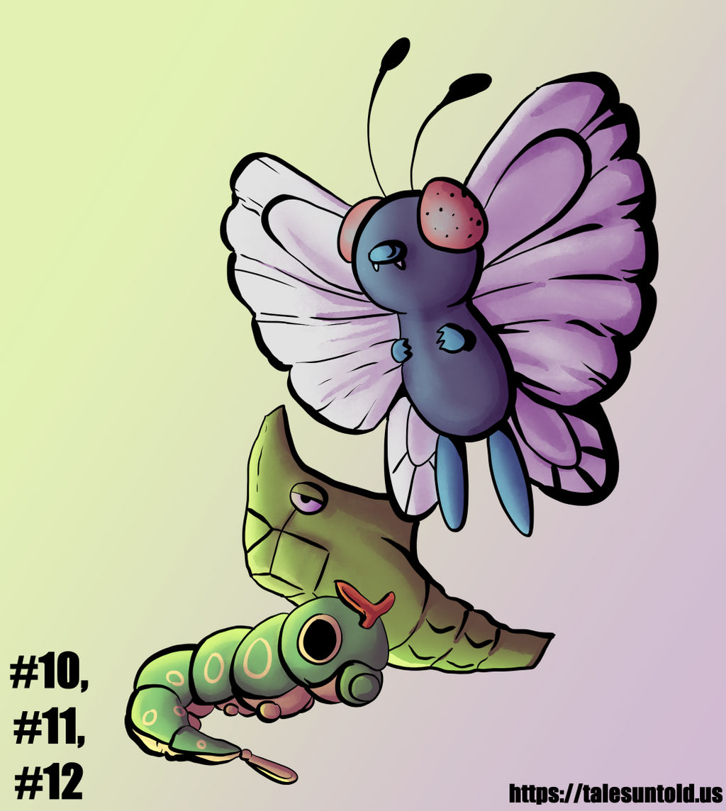 Caterpie Family - Gotta Draw 'Em All #10-12 by Punished-Kom