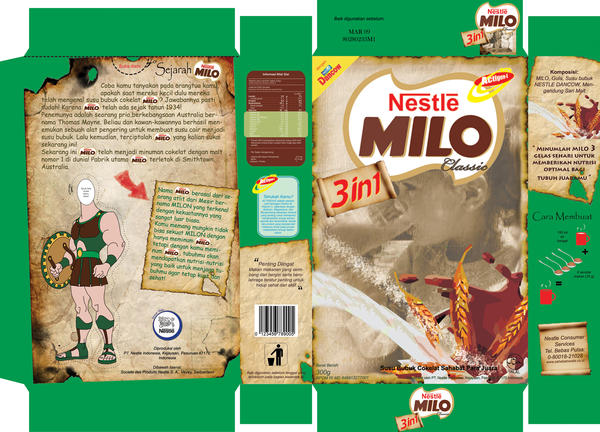 redesign packaging MILO 3 in 1 by yazzmustbecrazy on DeviantArt