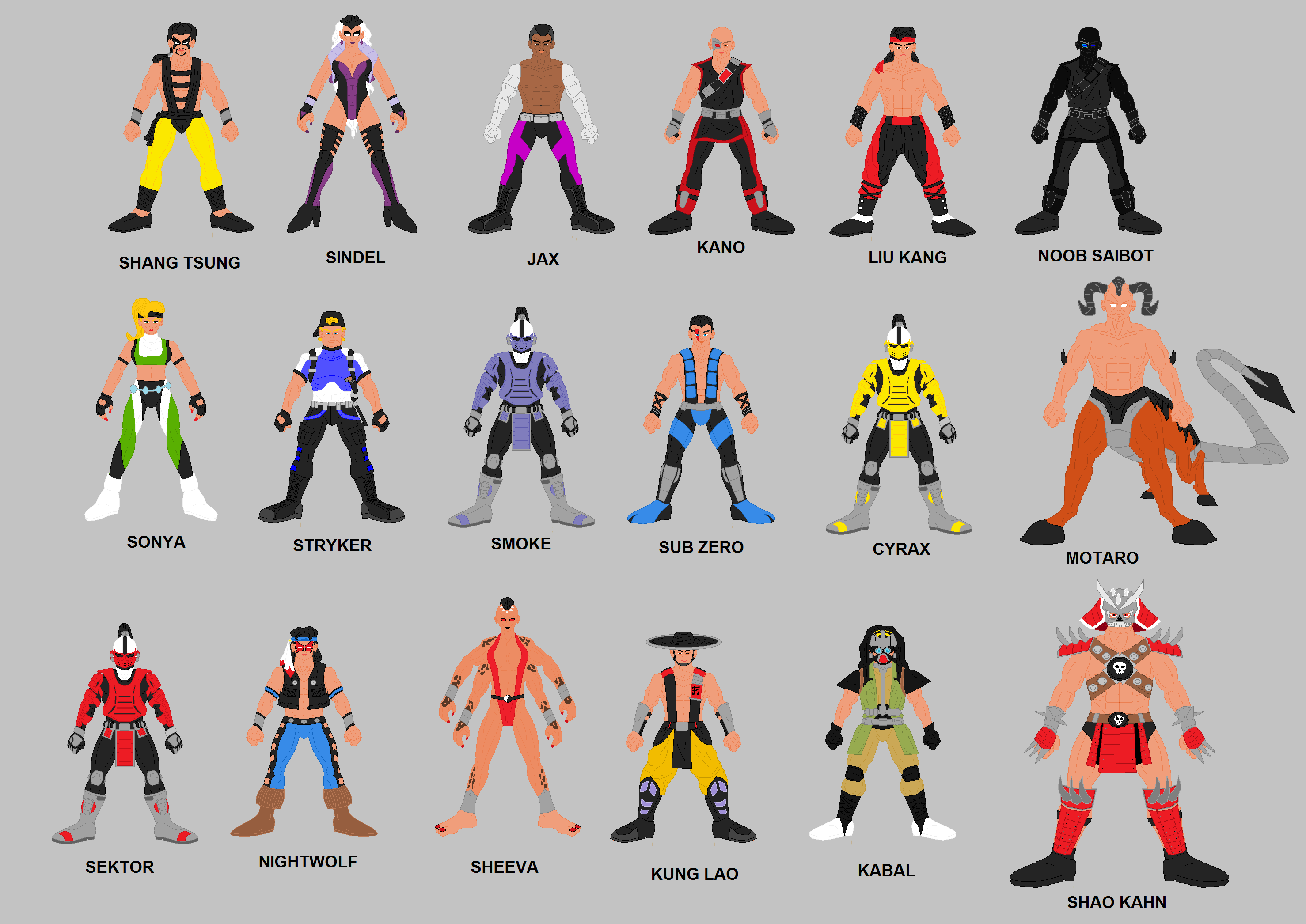 Mortal kombat 3 personagens by joeldiuel on DeviantArt