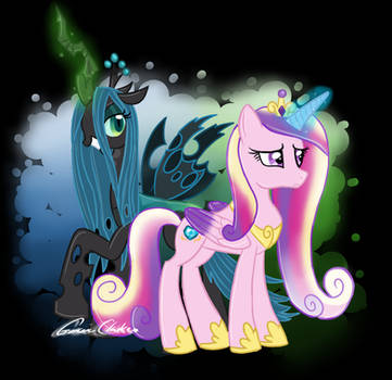 Princess Cadence and Queen Chrysalis