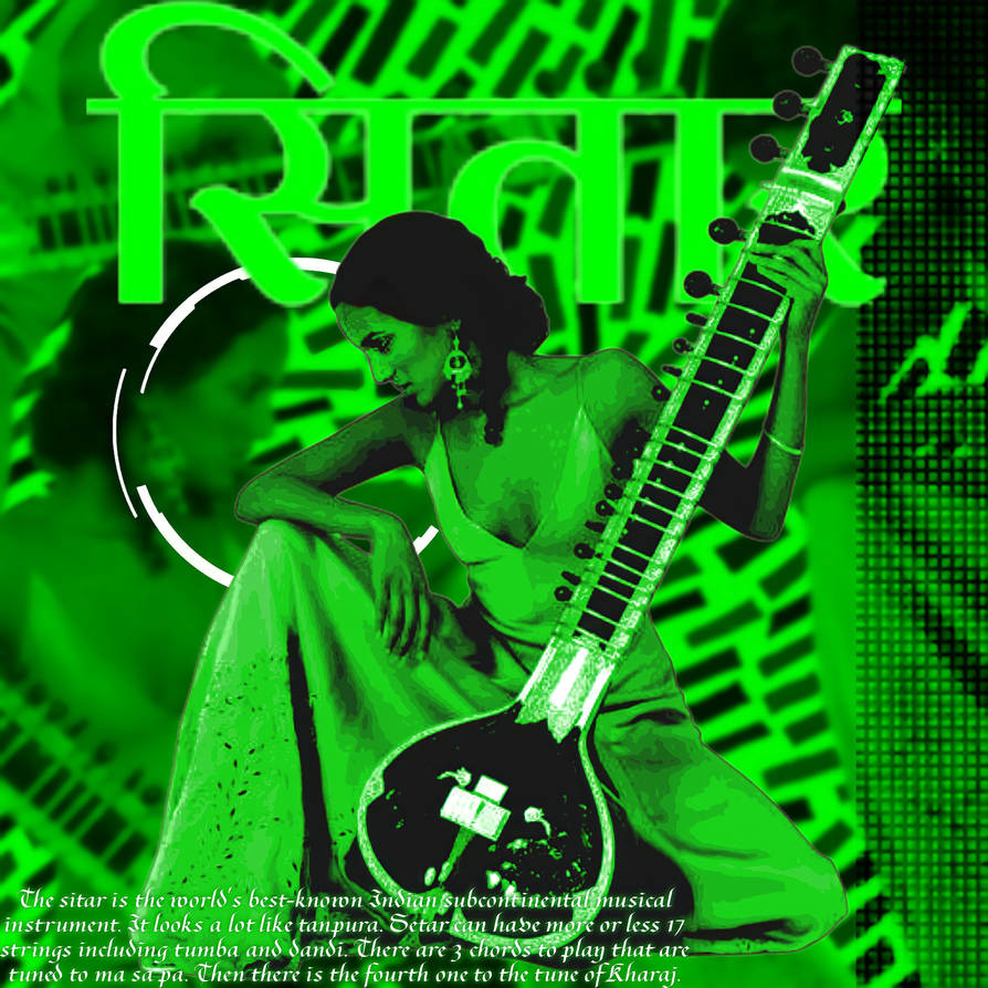 Sitar instrument by heyantagonist on DeviantArt