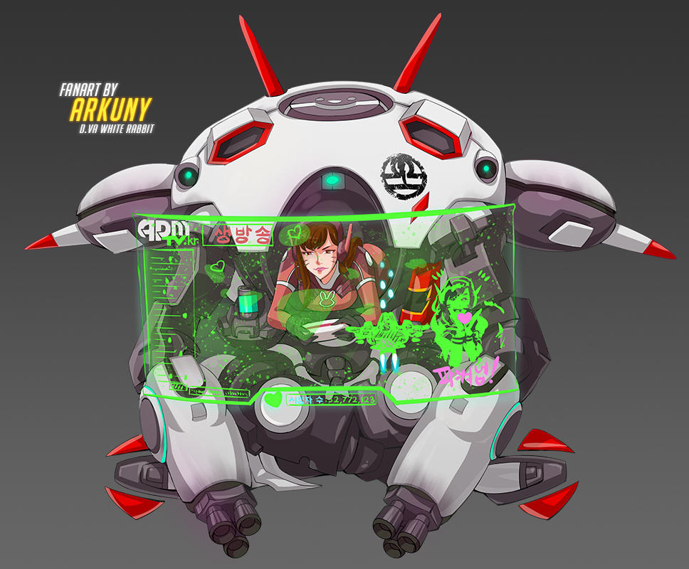 Commission Game On D.Va White Rabbit Overwatch Fan by Arkuny on DeviantArt