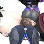 Maria, Eula, D.Va, 2B Prison Stinkface