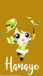 Hanayo Koizumi Chibi Vector Minimalist (Lockscreen