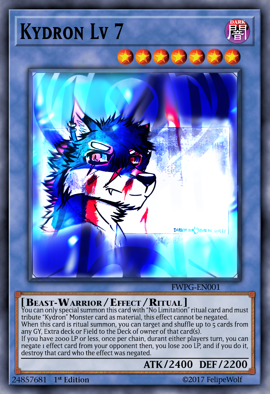 Yugioh Card: Kydron LV 7