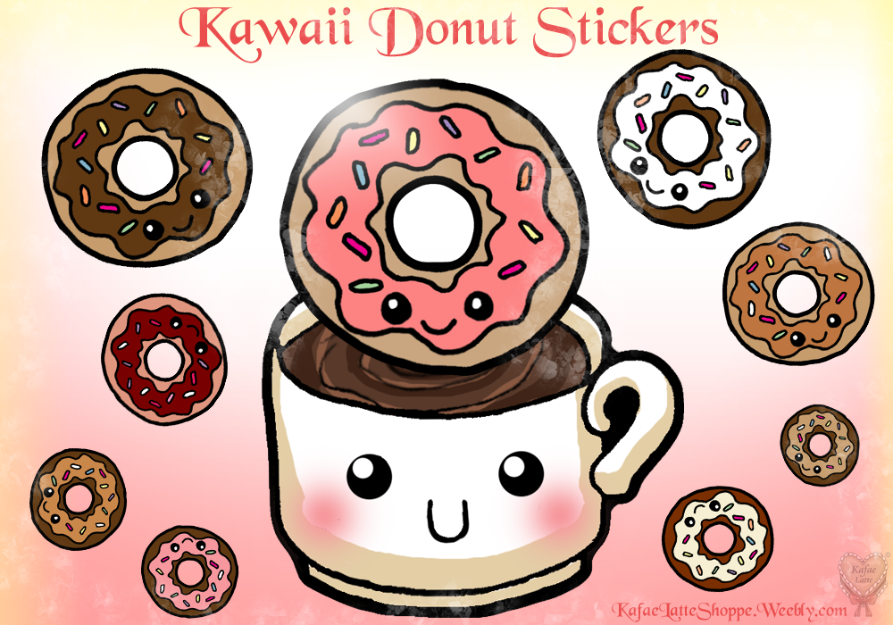 Kawaii Donut Stickers