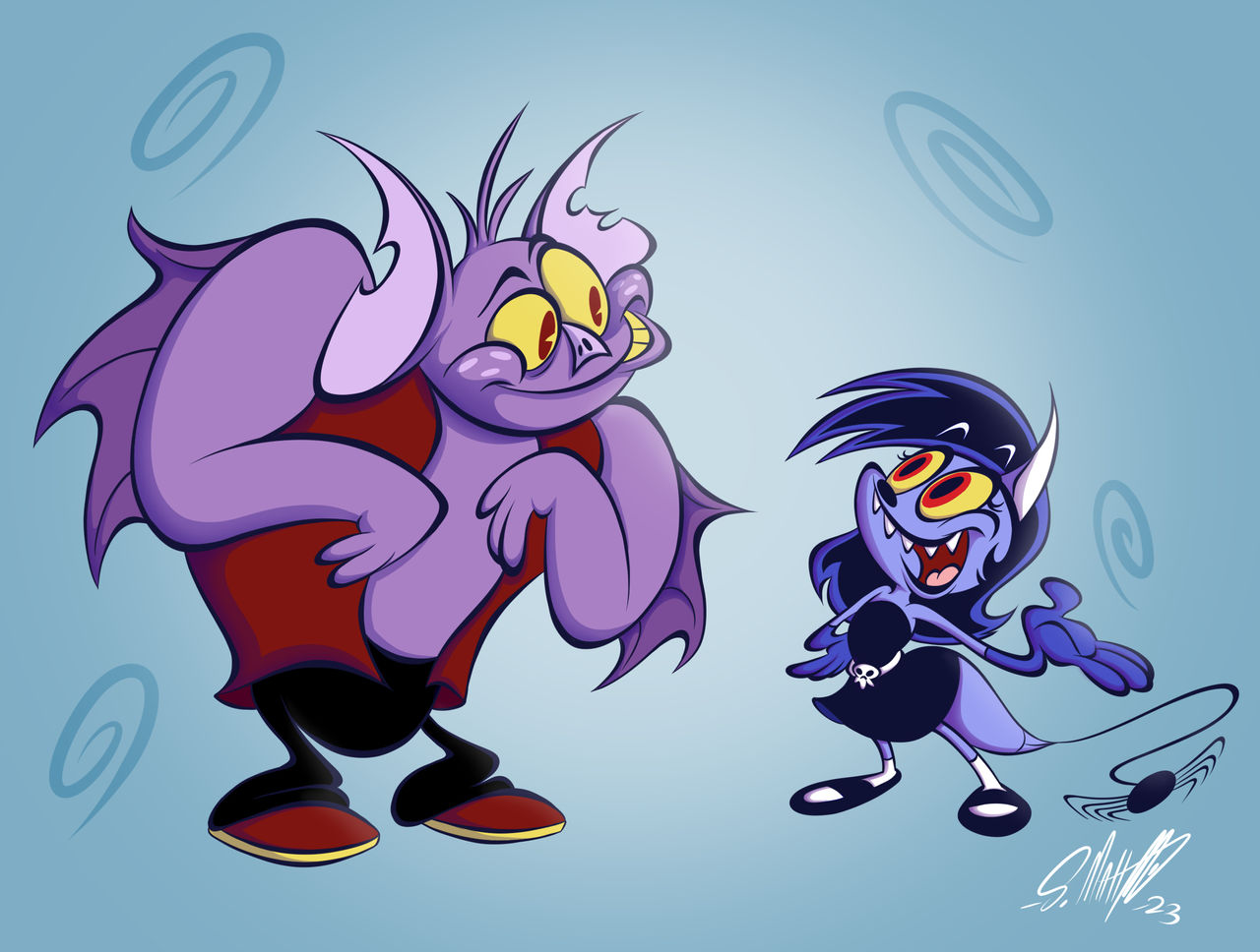 Batsy and Blue by VinylEsto on DeviantArt