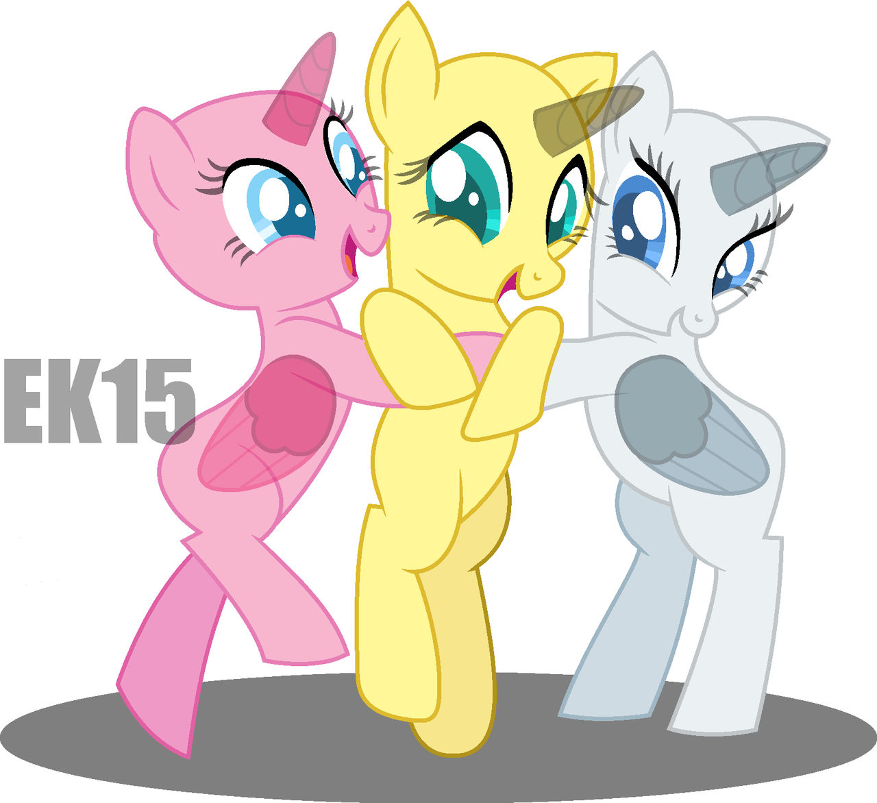 Hug Base MLP base #10 - group hug! by Eclipse-Knight15 on DeviantArt