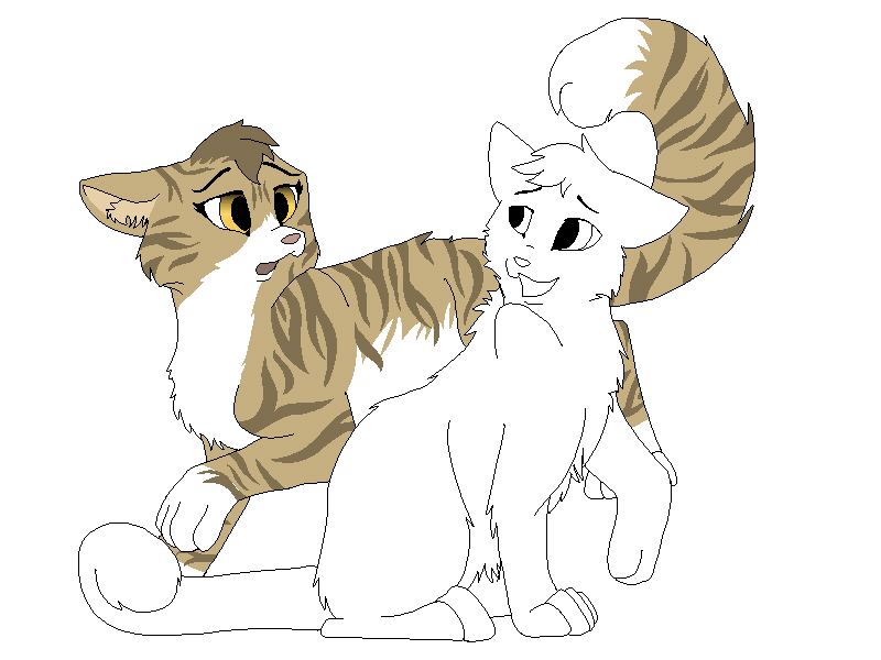 Leafpool and Crowfeather WIP