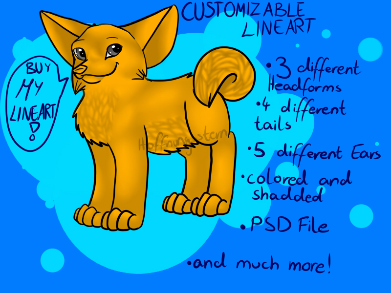 Customizable Canine Lineart //!New LOWER Price!\\