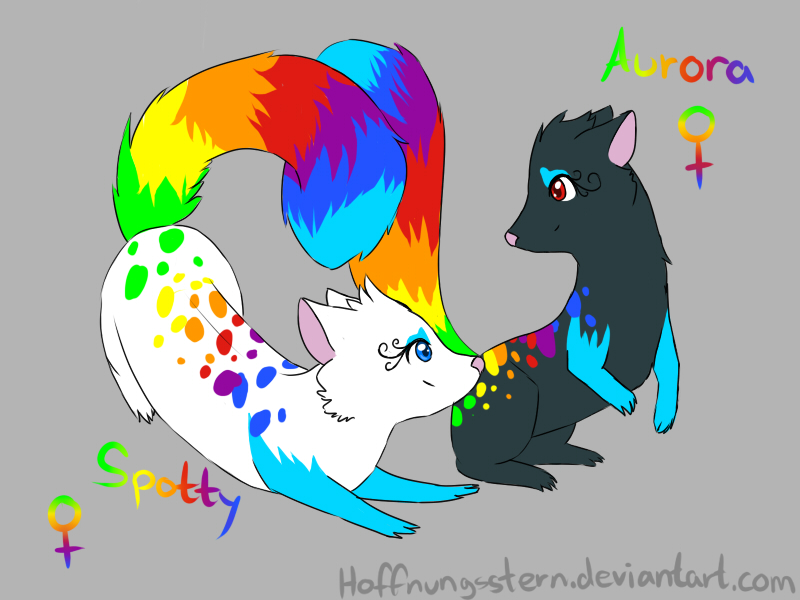 Spotty and Aurora - Ref Sheet