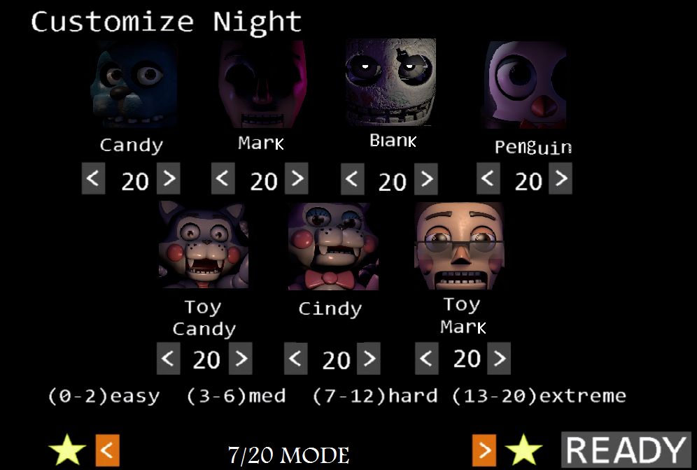 FIVE NIGHTS AT CANDY'S 2, 7/20 Mode COMPLETED