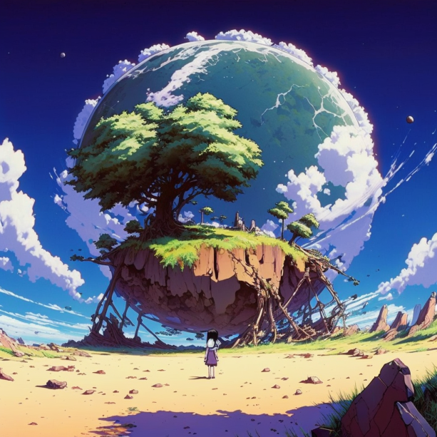An anime-style floating island by NightMarepe on DeviantArt