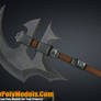 Axe #3 3D Low Poly | 3DLowPolyModels.Com