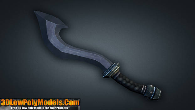 Sword #4 3D Low Poly | 3DLowPolyModels.Com