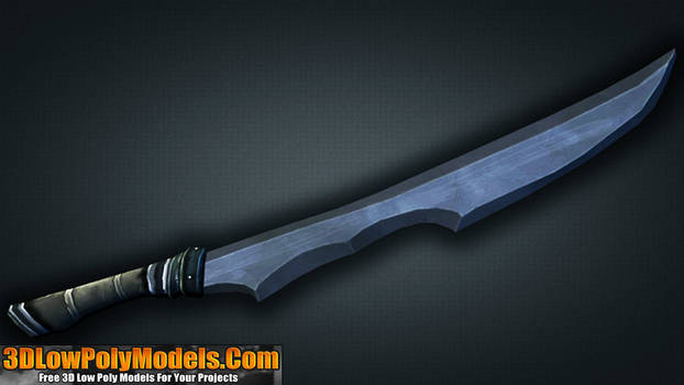 Sword #8 3D Low Poly | 3DLowPolyModels.Com