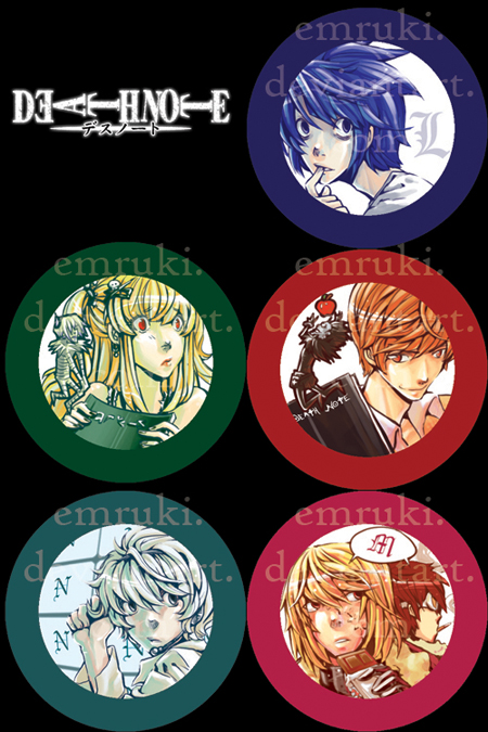 Death Note Buttons