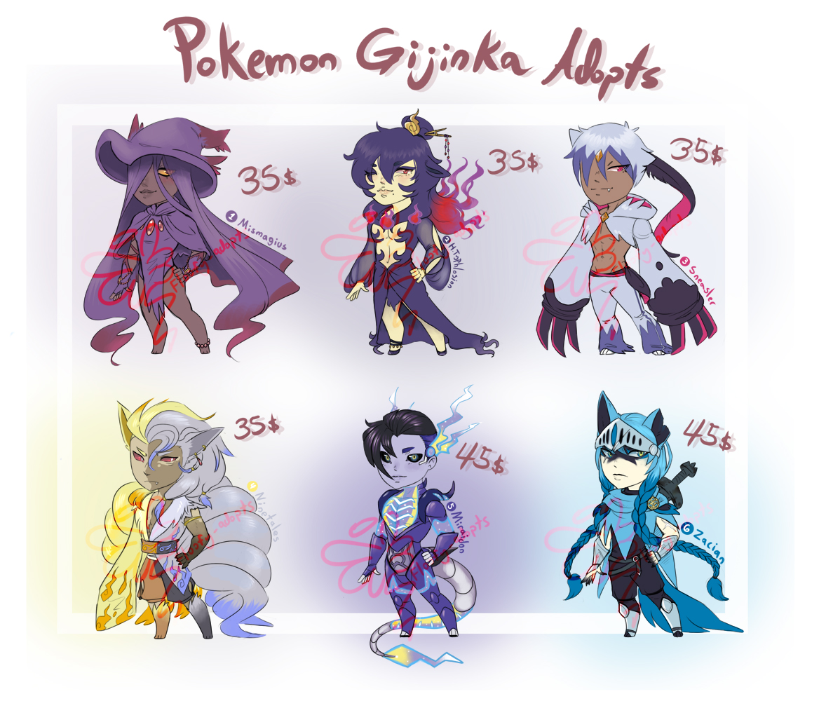 Gijinka Rascal Pokemon Gijinka Adopts - OPEN by Floofy-adopts on DeviantArt