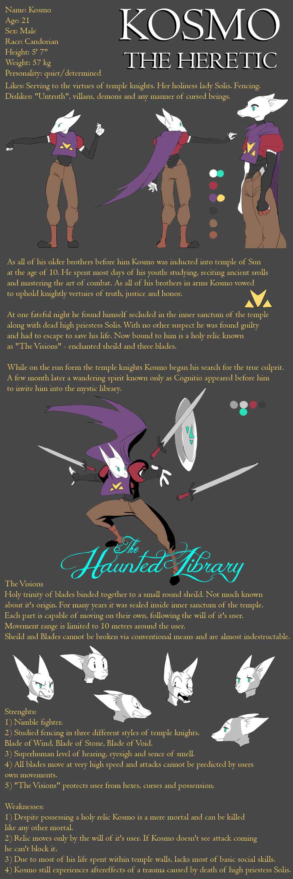 Haunted Library OCT Character Sheet: Kosmo