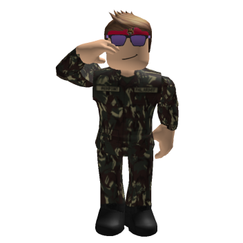 Roblox profile picture of a soldier in a jet