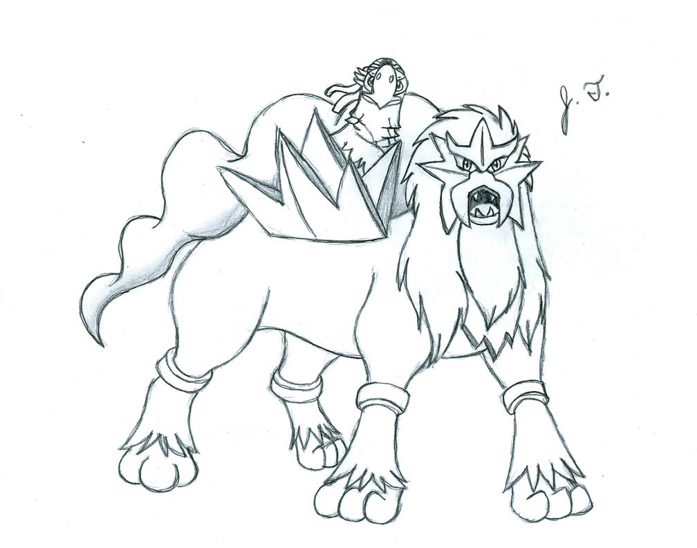 Pokemon Drawings - Entei by joshbluemacaw on DeviantArt