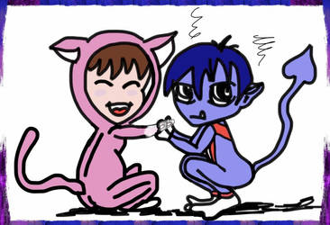 Chibi Kitty And Nightcrawler