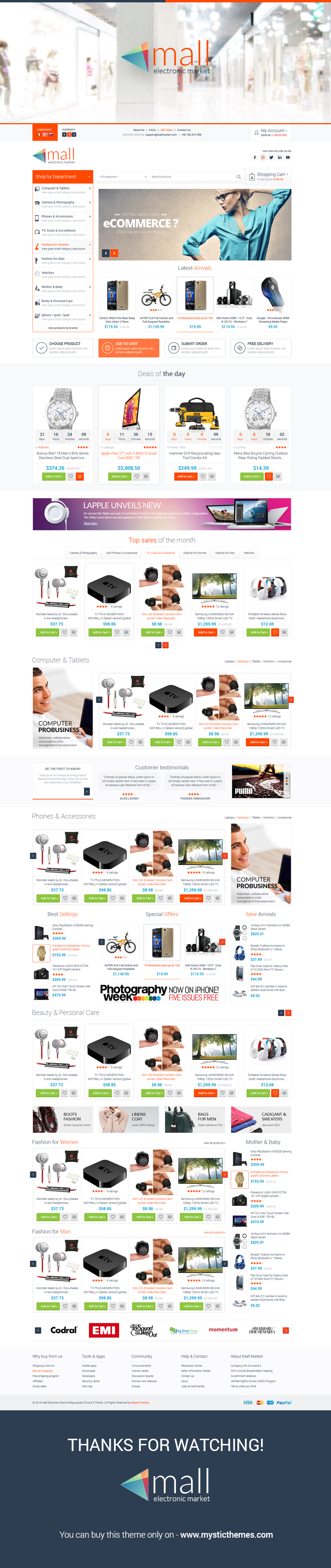 Mall Market Electronic Store Cs-Cart 4 Theme