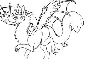 Dragon lineart