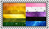 Hermaphrodite Genderfluid Galaxy Stamp