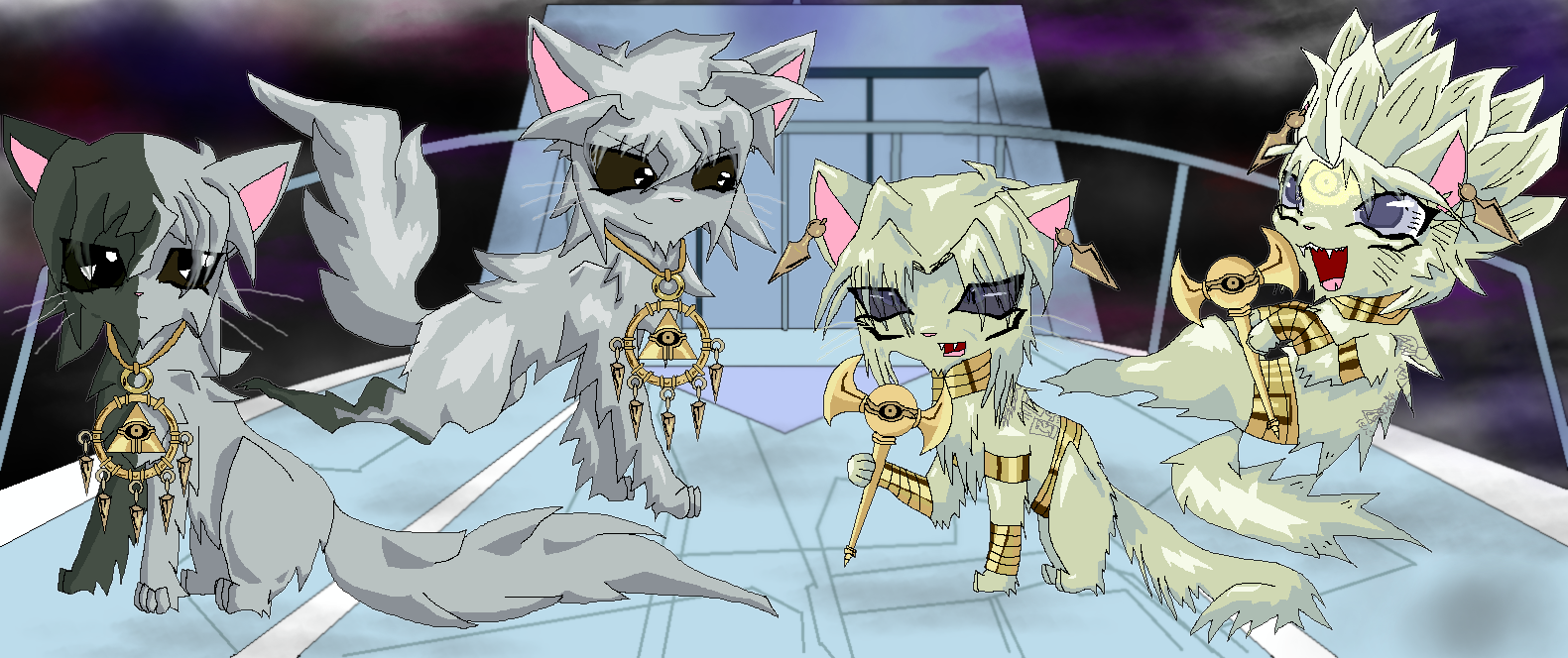 YUGIOH Bakura and Marik cats