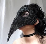 Raven masquerade mask by gringrimaceandsqueak