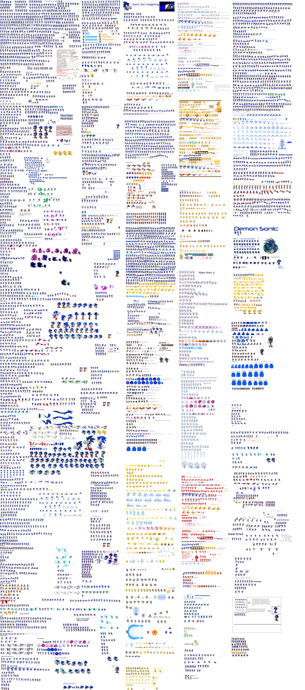 Anime-ish Sonic Sprite Sheet by SonicManiaFan1074 on DeviantArt