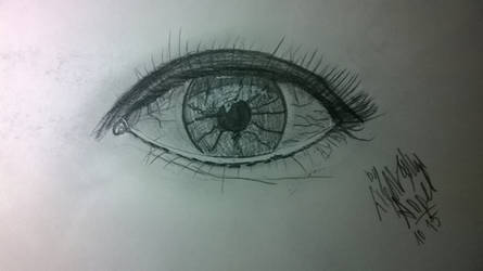 pencil drawing human eye